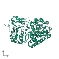 PDB entry 4nna coloured by chain, front view.