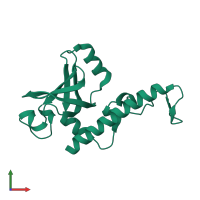 PDB entry 4nng coloured by chain, front view.