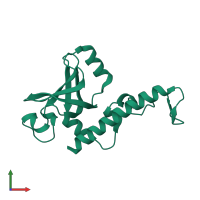 PDB entry 4nnk coloured by chain, front view.