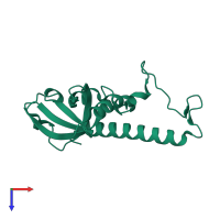 PDB entry 4nnk coloured by chain, top view.
