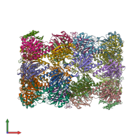 PDB entry 4no6 coloured by chain, front view.