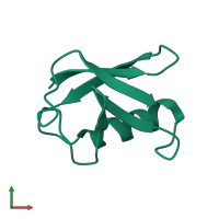 PDB entry 4npn coloured by chain, front view.