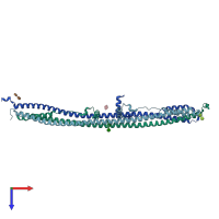 PDB entry 4nqj coloured by chain, top view.