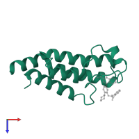 Bromodomain-containing protein 9 in PDB entry 4nqn, assembly 1, top view.