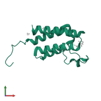 Bromodomain adjacent to zinc finger domain protein 2B in PDB entry 4nra, assembly 1, front view.