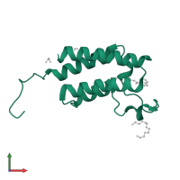 Bromodomain adjacent to zinc finger domain protein 2B in PDB entry 4nrc, assembly 1, front view.