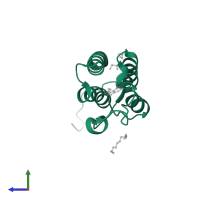 Bromodomain adjacent to zinc finger domain protein 2B in PDB entry 4nrc, assembly 1, side view.