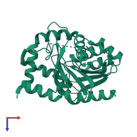 PDB entry 4ns4 coloured by chain, top view.