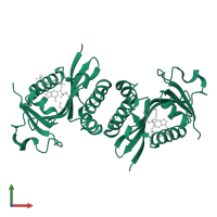 Histone acetyltransferase KAT2B in PDB entry 4nsq, assembly 1, front view.
