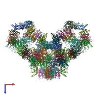 PDB entry 4nwr coloured by chain, top view.