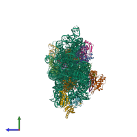 PDB entry 4nxn coloured by chain, side view.