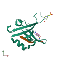PDB entry 4nxr coloured by chain, front view.