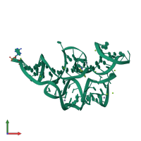 PDB entry 4nyb coloured by chain, front view.