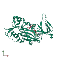 PDB entry 4nzo coloured by chain, front view.