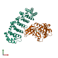 PDB entry 4nzw coloured by chain, front view.