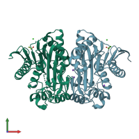 PDB entry 4o0c coloured by chain, front view.