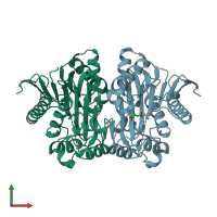 PDB entry 4o0h coloured by chain, front view.