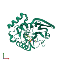 PDB entry 4o29 coloured by chain, front view.