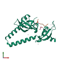 PDB entry 4o42 coloured by chain, front view.