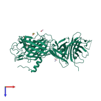 PDB entry 4o49 coloured by chain, top view.