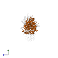 Tubulin beta-2B chain in PDB entry 4o4l, assembly 1, side view.