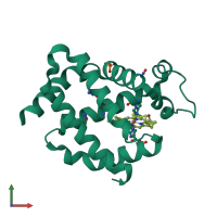 PDB entry 4o4z coloured by chain, front view.
