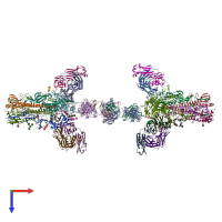 PDB entry 4o5i coloured by chain, top view.