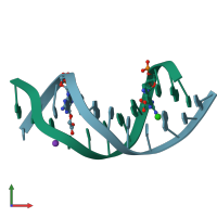 PDB entry 4o5y coloured by chain, front view.