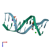PDB entry 4o5y coloured by chain, top view.