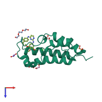 PDB entry 4o78 coloured by chain, top view.