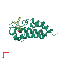 PDB entry 4o7c coloured by chain, top view.