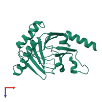 RNA demethylase ALKBH5 in PDB entry 4o7x, assembly 1, top view.