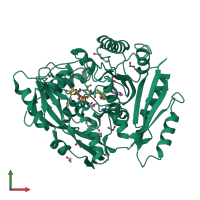 PDB entry 4o95 coloured by chain, front view.