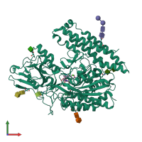 PDB entry 4oc4 coloured by chain, front view.