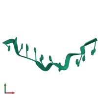 PDB entry 4ocb coloured by chain, front view.