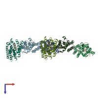 PDB entry 4od5 coloured by chain, top view.
