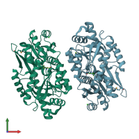 PDB entry 4og2 coloured by chain, front view.