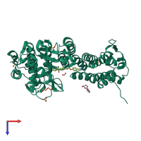 PDB entry 4og5 coloured by chain, top view.