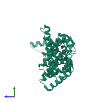 DNA topoisomerase 2-associated protein PAT1 in PDB entry 4ogp, assembly 2, side view.