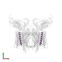 Cytochrome b6-f complex subunit 8 in PDB entry 4ogq, assembly 1, front view.