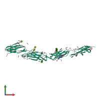 PDB entry 4oi9 coloured by chain, front view.