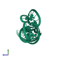 PDB entry 4oji coloured by chain, side view.