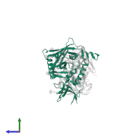 Envelope glycoprotein gp160 in PDB entry 4olu, assembly 1, side view.