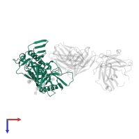 Envelope glycoprotein gp160 in PDB entry 4olu, assembly 1, top view.