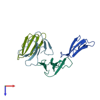 PDB entry 4om5 coloured by chain, top view.