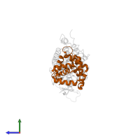 Calcineurin subunit B type 1 in PDB entry 4orc, assembly 1, side view.