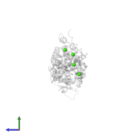 CALCIUM ION in PDB entry 4orc, assembly 1, side view.