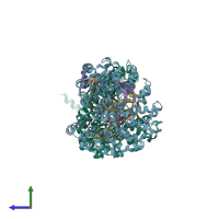 PDB entry 4osi coloured by chain, side view.