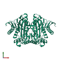 Isoaspartyl peptidase/L-asparaginase in PDB entry 4osy, assembly 1, front view.