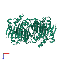 Isoaspartyl peptidase/L-asparaginase in PDB entry 4osy, assembly 1, top view.